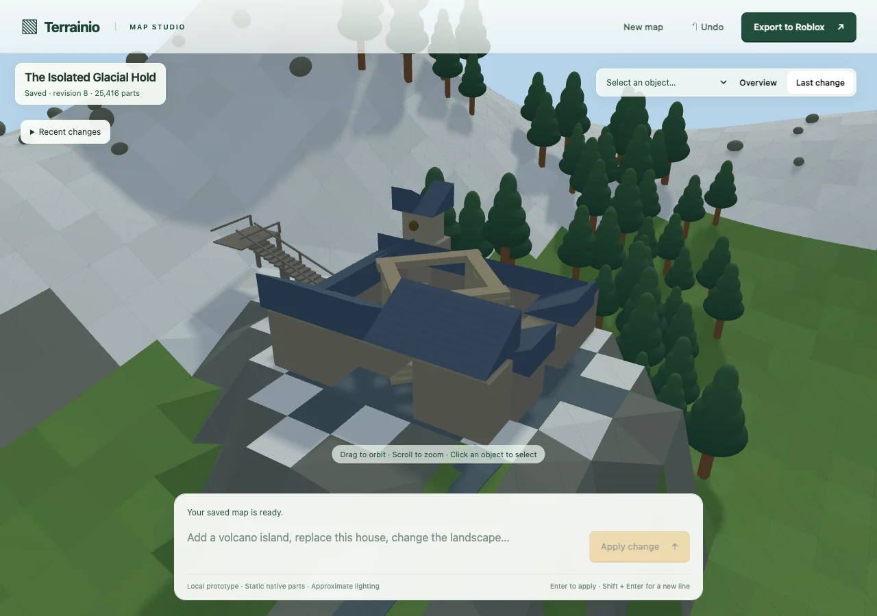 Actual local editor geometry preview: Enclosed glacial lake with one mountain pass